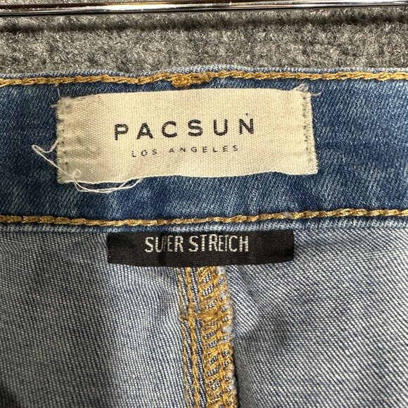 Pacsun Jeans Womens 29 Jegging Light Wash Cotton Stretch Distressed Pockets - Picture 4 of 8